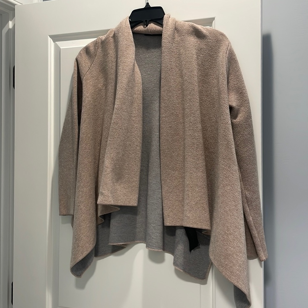 Zara drape cardigan. Size small. Beige and grey.